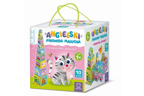 Aksjomat Piramida Malucha angielski – 10 klocków + książeczka, 1+
