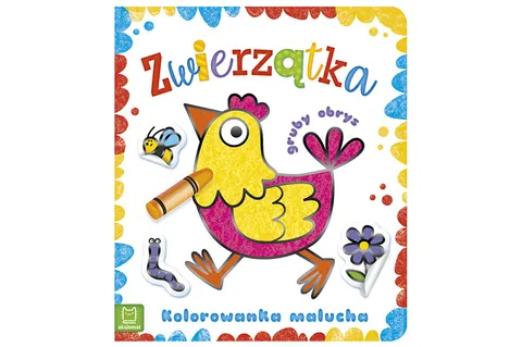 Aksjomat Kolorowanka z grubym obrysem Zwierzątka – naklejki – 0+