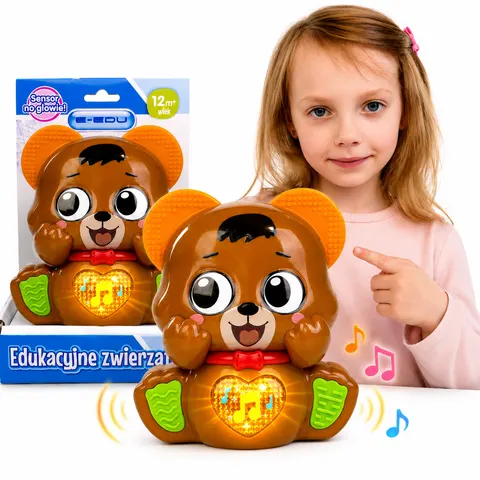 E-Edu Muzyczny Miś interaktywny – sensor dotykowy, 12m+