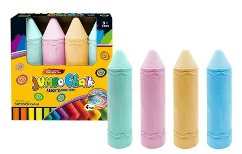 Artyk kreda chodnikowa Jumbo – 4 kolory – 19 cm – 3+