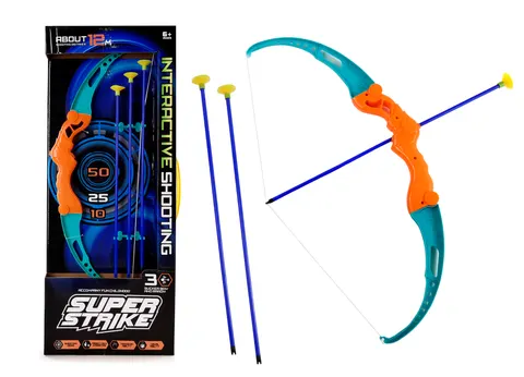Artyk Łuk ze strzałami Super Strike – 50 cm, przyssawki, 3+