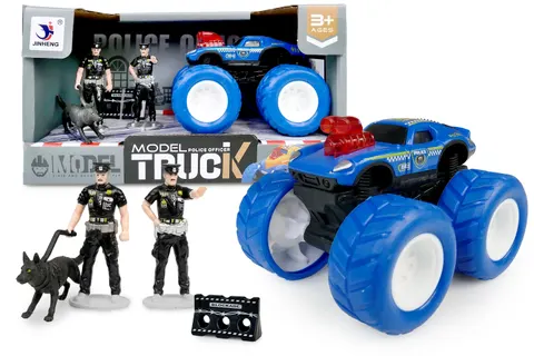 Artyk Monster Truck Policja z figurkami policjantów i psem – 3+