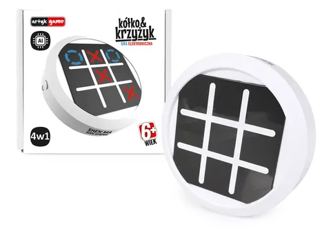 Artyk Game Gra Elektroniczna 4w1 – Kółko i Krzyżyk z AI, 6+