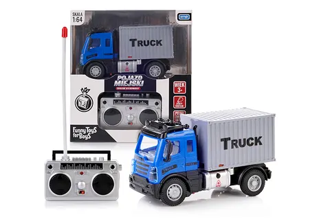 Funny Toys For Boys Ciężarówka RC 1:64 – 12,5 cm, światła, 3+