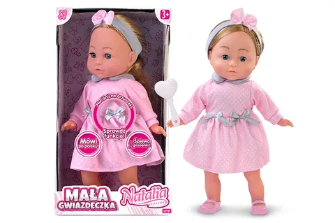 Natalia Mała Gwiazdeczka – mówiąca lalka w sukience 36 cm, 3+