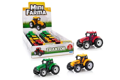 Mini Farma Traktorek rolniczy – 9 cm, 3 kolory, od 3 lat