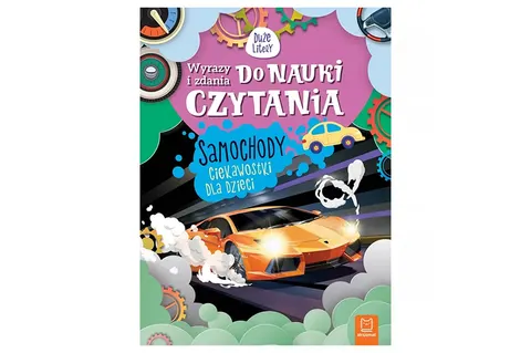 Aksjomat Samochody - nauka czytania duże litery – 32 str., 4+