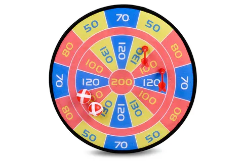 Tarcza dart na rzepy – 36 cm, z rzutkami i piłkami, 3+