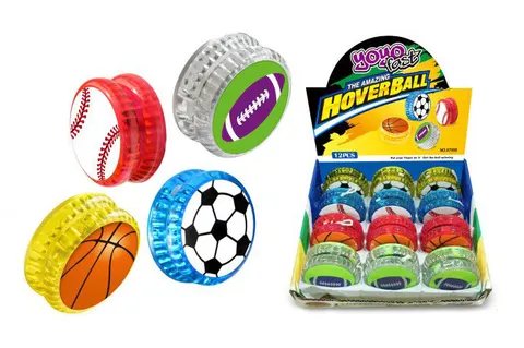 Artyk świecące jo-jo LED – motywy sportowe, 5,5 cm, od 3 lat