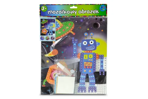 Toys Inn Mozaikowy obrazek Kosmos Robot – 24,5x30,5 cm, 3+