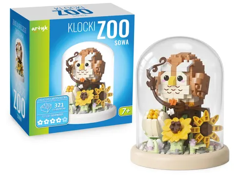 Artyk Klocki ZOO Sowa w Kopule – 321 elementów, 7+