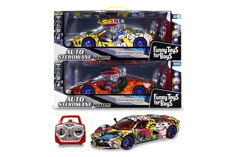 Funny Toys For Boys Auto Sterowane Graffiti – 40 cm, akumulator 7.2V, 3+