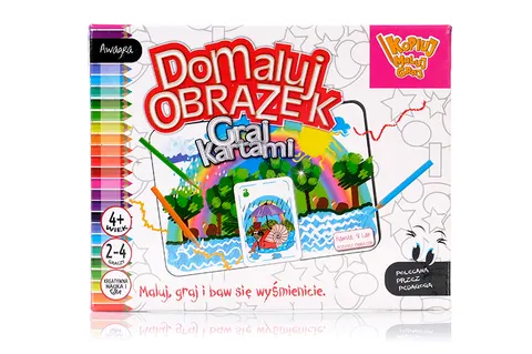 Awagra Maluj Graj Domaluj Obrazek – karty, blok, kredki, 4+