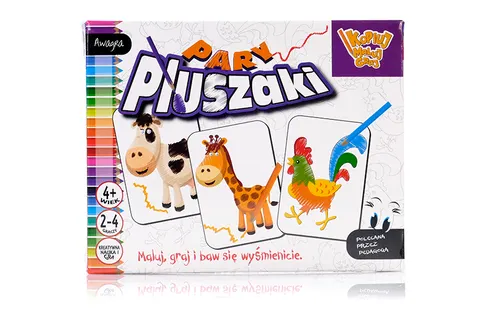Awagra Maluj Graj Pary Pluszaki – 24 karty, kredki, 4+