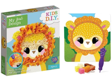 The Orb Factory PlushCraft tkany obrazek Lew – 220 elementów, 3+