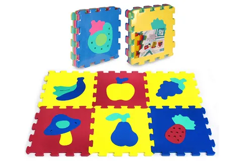 Artyk Puzzle Piankowe Mata Edu Fun Owoce i Warzywa – 6 el., 10M+