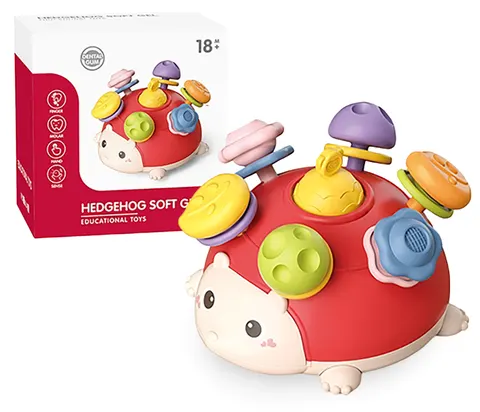 Artyk Jeżyk Sensoryczny czerwony Soft Gel gryzak i spinner – 12,5 cm, 12m+