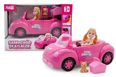 Natalia Samochód Cabriolet dla Lalek z lalką i piknikiem – 24 cm, 3+