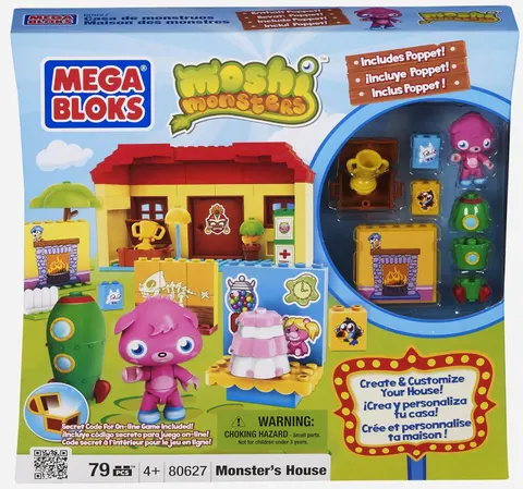 Mega Bloks Moshi Monsters Domek Poppet – zestaw 79 el., 4+