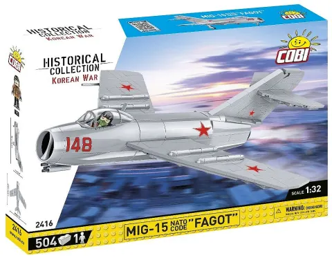 Klocki Cobi Samolot Myśliwski MiG-15 Fagot – 504 elementy