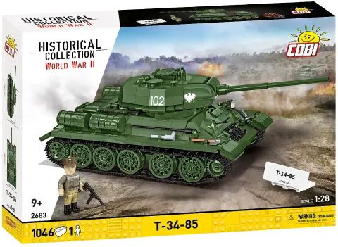 COBI Czołg T-34-85 2w1 – 1046 elementów, wiek 9+