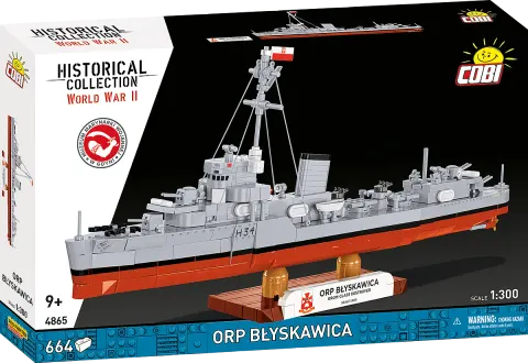 COBI Klocki Okręt ORP Błyskawica – 664 elementy, wiek 9+