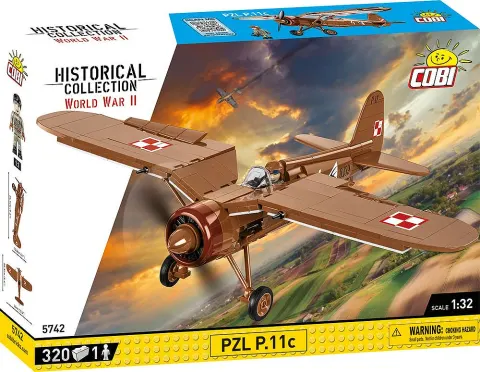 COBI Samolot myśliwski PZL P.11c – 320 elementów, wiek 7+