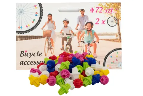 Marmat Fun Sport Kulki rowerowe na szprychy – 72 szt., mix kolorów