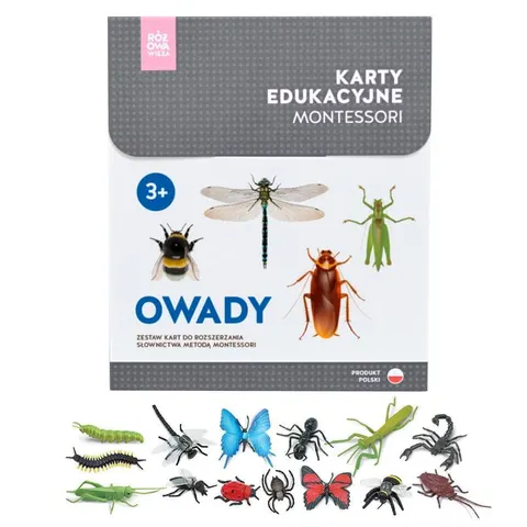 Karty Montessori OWADY + figurki + memo
