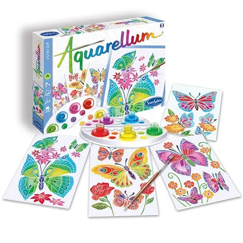 Zestaw do malowania Aquarellum Junior - Motyle i Kwiaty, SentoSphere