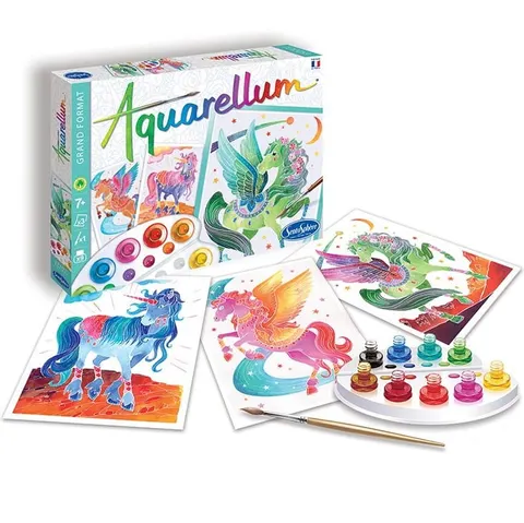 Zestaw do malowania Aquarellum - Jednorożce i Pegazy, SentoSphere