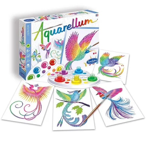 Zestaw do malowania Aquarellum Junior - Rajskie Ptaki, SentoSphere