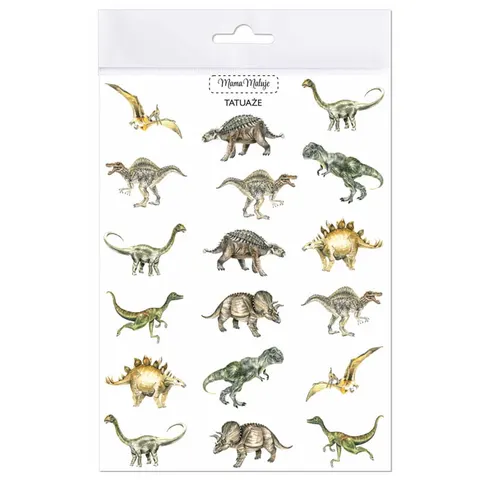 Tatuaże zmywalne Dinozaury, Mama Maluje