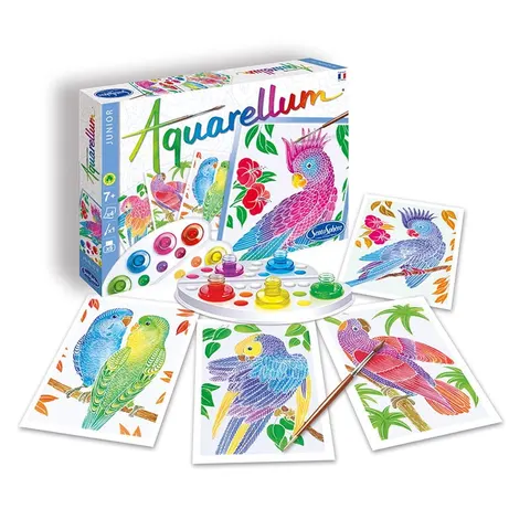 Zestaw do malowania Aquarellum Junior - Papugi, SentoSphere