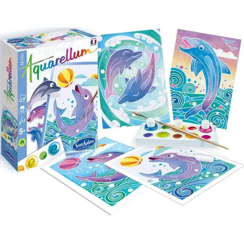 Zestaw do malowania Aquarellum Mini - Delfiny, SentoSphere