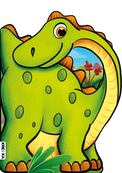 Kolorowanka z naklejkami dinozaur - Diplodok