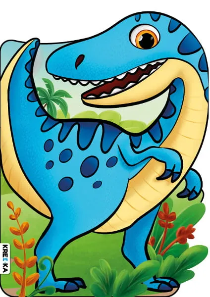 Kolorowanka z naklejkami dinozaur - Raptor