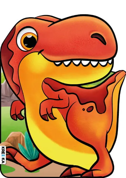 Kolorowanka z naklejkami dinozaur - Tyranozaur