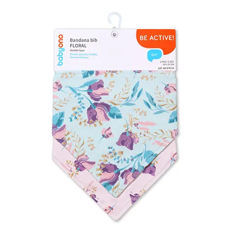 Śliniak apaszka Floral 2 sztuki, Babyono