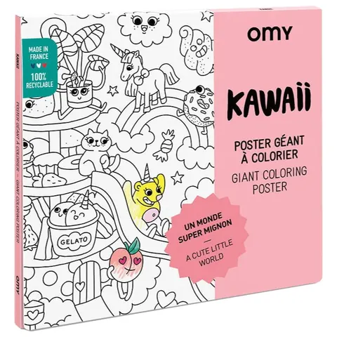 Gigantyczna kolorowanka 70x100 Kawaii, OMY