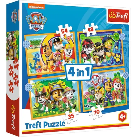 Puzzle 4w1 Wakacyjny Psi Patrol 4+, Trefl