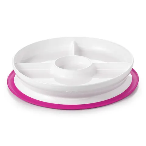 Talerzyk dzielony z silikonową przyssawką Pink, OXO