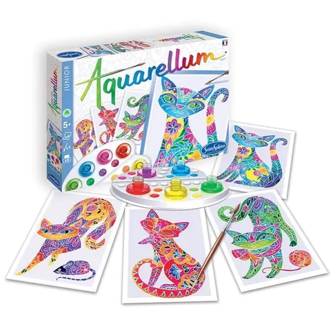 Zestaw do malowania Aquarellum Junior - Kolorowe Koty, SentoSphere