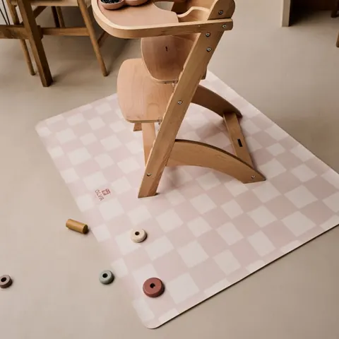 Mata ochronna prostokątna 95x125 cm Chess Pink Beige, Olya Kids