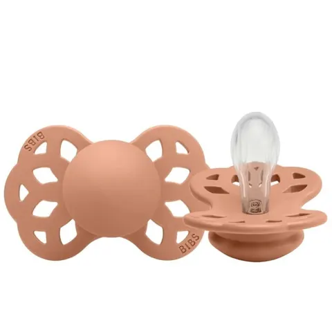 Smoczek silikonowy symetryczny INFINITY S PEACH 0+, Bibs