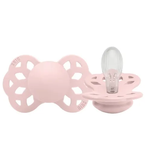 Smoczek silikonowy symetryczny INFINITY M BLOSSOM 6m+, Bibs