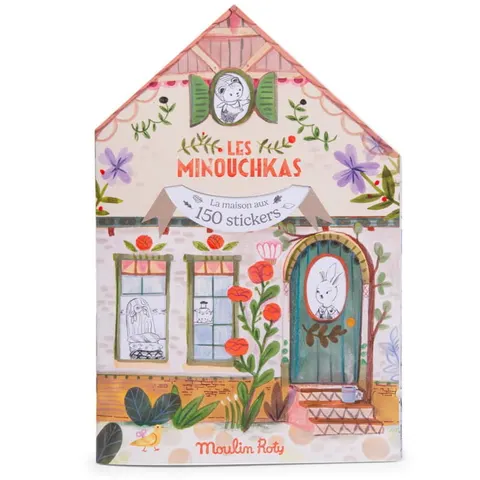 Kolorowanka z naklejkami Domek Les Minouchkas, Moulin Roty