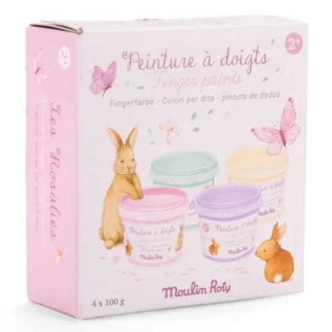Farby do malowania palcami Les Rosalies 2+, Moulin Roty