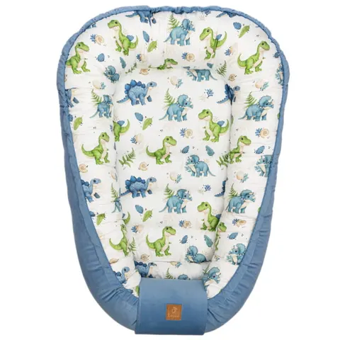 Kokon bawełniany niemowlęcy Dinozaury jeans, Lepre