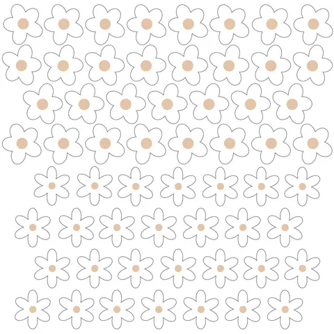 Naklejki na ścianę - Stokrotki X, Pastelowe Love